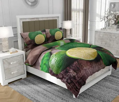 Obrázok produktu pre Obliečky 140x200 cm + 2x70x80 cm, 3-dielna súprava, 100% bavlna (bavlnený satén), zips, Príroda, viacfarebná - SOVIO | So.0071