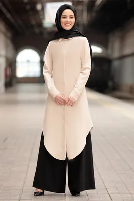 Produktbild von Tunika Kleid Langer Oberteil Lachsfarbe 40 Tunik S-991