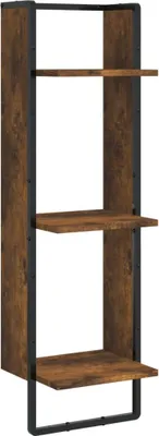 Produktbild von vidaXL Wandregal 3 Fächer Räuchereiche 30x25x100 cm Holzwerkstoff