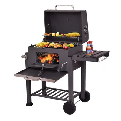 Produktbild von Holzkohle Grillwagen Premium Holzkohlegrillwagen fahrbar Kompakt 115 x 68 x 107 cm