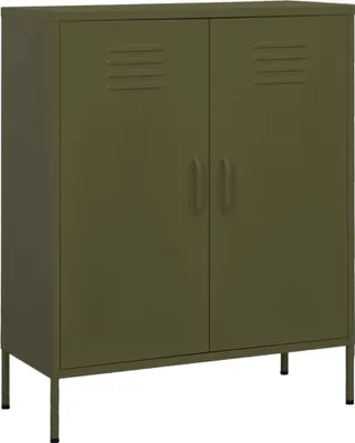 Obrázek produktu pro Úložná skříň olivově zelená 80 x 35 x 101,5 cm ocel