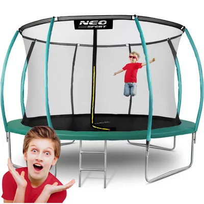 Produktbild von Neo-Sport 14ft/435cm profiliertes Gartentrampolin mit Innennetz