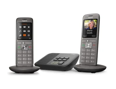 Obrázek produktu pro Gigaset CL660A Duo, Analog/DECT telefon, Bezdrátové sluchátko, Hlasitý odposlech, 400 pol., Identifikace volajícího, Šedá