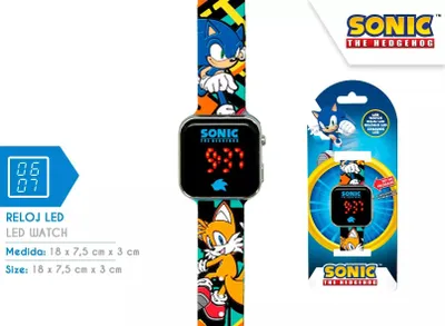 Produktbild von LED-Uhr – Lizenz für Kinder – Sonic – ab 4 Jahren