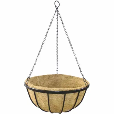 Image de Suspension Wrought Ø 35 cm avec insert en coco, chaîne et crochet