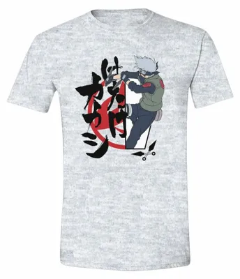 Zdjęcie produktu dla Koszulka Naruto, Kakashi, kolor szary, rozmiar XL