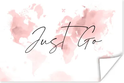 Produktbild von MuchoWow® Poster Karte - Rosa - Zitat 30x20 cm - Plakate - Print