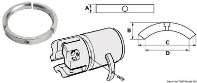 Immagine prodotto di Set di anodi in magnesio per vite SailDrive a 3 pale, 1 pezzo