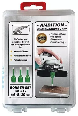 Produktbild von Dia-Set Fliesenbohrer 6/8/10 mm Keramik Naturstein