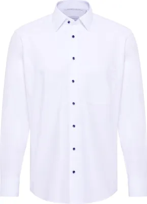 Produktbild von Eterna Herren Hemd Dobbydesign Langarm (2132 E181), Größe:42, Farbe:Weiß (00)