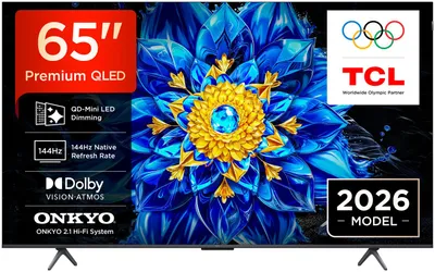 Zdjęcie produktu dla TCL P8L 65P8L, 165,1 cm (65"), 3840 x 2160 px, QLED, Smart TV, Wi-Fi, Czarny