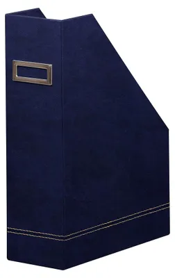 Produktbild von Stehsammler 10x25x31 cm aus Kunstleder, Nachtblau