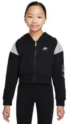 Produktbild von Nike Uni Kinder Air Ft Jacke, Black/White/Lt Smoke Grey, 10 Jahre EU