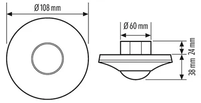 Produktbild von ESYLUX Decken- PD-C360i/8 DUO DALI Präsenzmelder Unterputz,Reichweite ca.