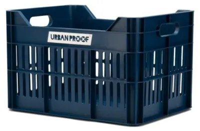Productafbeelding van Fietskrat gerecycled kunststof - 30 liter - Donkerblauw