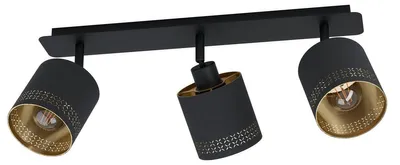 Produktbild von EGLO Esteperra, E27, 3 Glühbirne(n), 84 W, 220-240 V, Schwarz, Gold