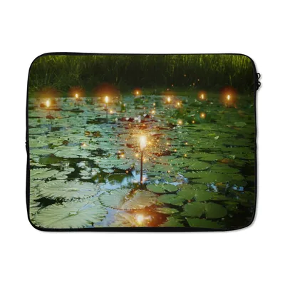 Produktbild von MuchoWow® Laptop Hülle 15 Zoll Lichter im Graben Laptoptasche - Laptoptasche - Sleeve - Rundum-Schutz