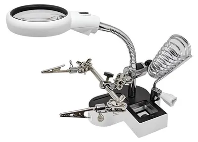 Obrázek produktu pro Verk 09159 Držáček s lupou-třetí ruka, 2 LED