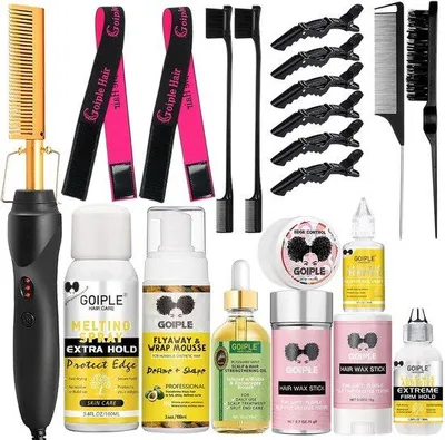 Produktbild von Heute: Glätteisen-Bürste – verstellbare Einstellungen – professionell für schwarzes Haar – einfach zu bedienen