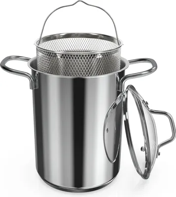 Produktbild von Navaris Spargeltopf Kochtopf Nudeltopf 3,9l - Topf zum Kochen von Spargel oder Spaghetti - aus Edelstahl mit Siebeinsatz - BPA-frei spülmaschinenfest
