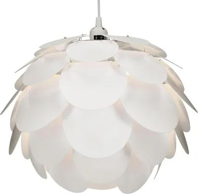 Produktbild von kwmobile DIY Puzzle Lampe Lampenschirm Blüten Design - Set mit Deckenbefestigung 90cm Kabel E27 Fassung - Puzzlelampe Schirm Deckenleuchte in Weiß