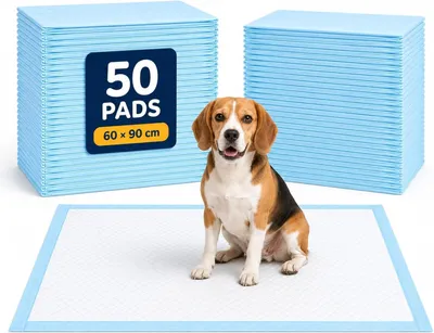 Productafbeelding van Puppymatten voor honden - 50 stuks - 60 x 90 cm - extra groot - 5-laags absorberend