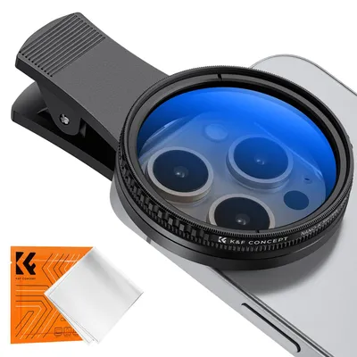 Productafbeelding van K&F CONCEPT FP101 Universele filter voor smartphonecamera's, compatibel met smartphonecamera's (CPL-filter)
