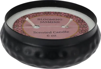Image de Bougie décorative Zana 95x95x38 mm, boîte noire, 16 h