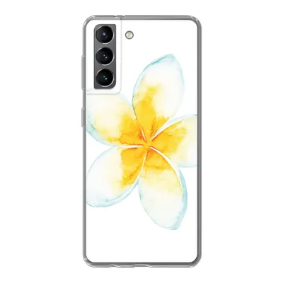 Produktbild von MuchoWow® Handyhülle Schutzhülle Hülle für Samsung Galaxy S21 Aquarellfarbe - Blume - Tropisch Silikon Softcase Handy Hülle - Softcase