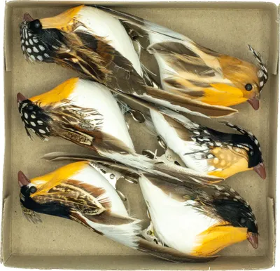 Image de 6 décorations en forme d'oiseaux, 12 cm | PTD-6128