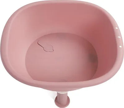 Immagine prodotto di Sedile da bagno per cure post parto, emorroidi, antiscivolo, vasca più profonda, scarico sigillato, foro di sospensione, vasca, rosa