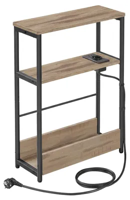 Productafbeelding van VASAGLE bijzettafel, smal, nachtkastje met lade, 3 opbergplanken