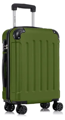 Produktbild von Reisekoffer M Olive, Trolley mit 4 Rollen, Hartschalenkoffer, Zahlenschloss, Gummigriff