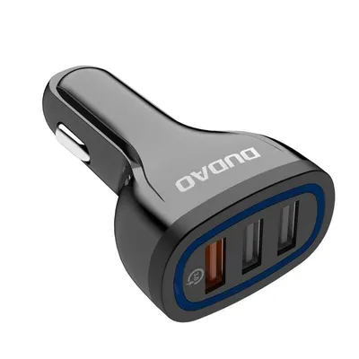 Obrázek produktu pro Dudao nabíječka do auta, QC3.0, 2,4A, 18W, 3x USB, černá