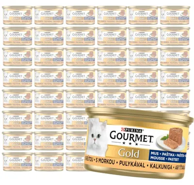 Produktbild von Purina Gourmet Gold Katzenfutter-Mousse mit Truthahn 48 x 85 g