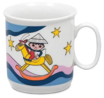 Produktbild von Thun 1794 Kinderbecher 0,25 l, Abendstern und Schaukelpferd (blau), Thun