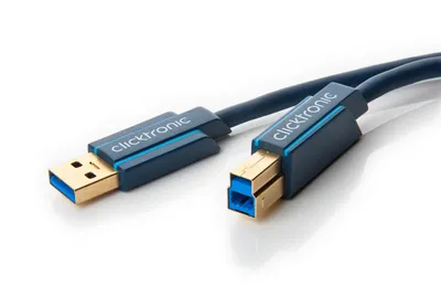 Obrázek produktu pro clicktronic USB-A na USB-B 3.0 adaptérový kabel 5 Gbit/s 1,8 m (balení po 1)