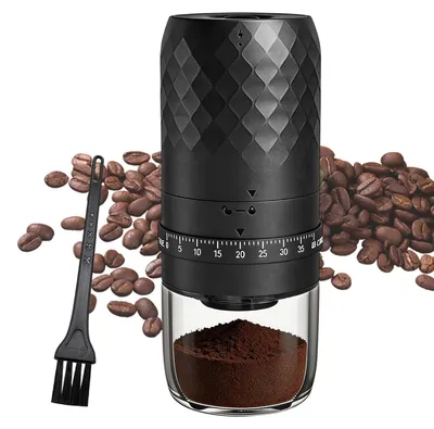 Kaffeemühle, elektrisch, USB-wiederaufladbar, 40 Mahlgrade, Edelstahl