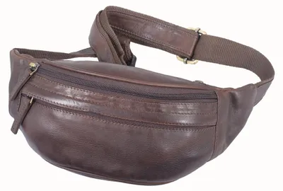 Produktbild von AVanco™Gürteltasche braun – 3 Reißverschlussfächer, 28x13x6 cm