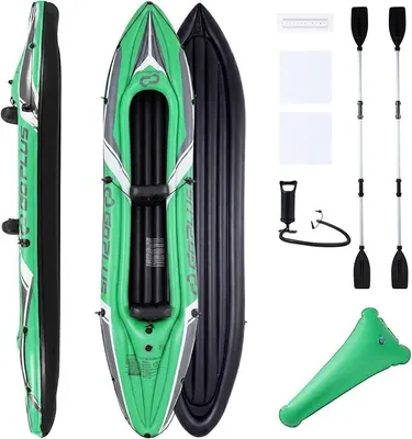 Imagen del producto de Kayak inflable para 2 personas, bote inflable