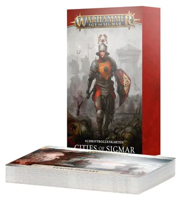 Produktbild von Warhammer Age of Sigmar Cities of Sigmar Schriftrollenkarten Deutsch