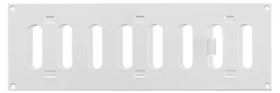 Productafbeelding van Europlast MR3010R – Metalen ventilatierooster, 300x100 mm, verstelbaar, wit