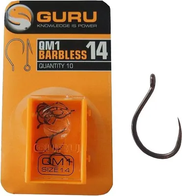 Produktbild von Guru Qm1 Angelhaken Nr. 14 ohne Widerhaken für Method Feeder, 10 Stück