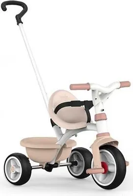 Immagine prodotto di Triciclo, barra regolabile per i genitori, da 15 mesi a 3 anni, ruote silenziose, Smoby Be Move Rose