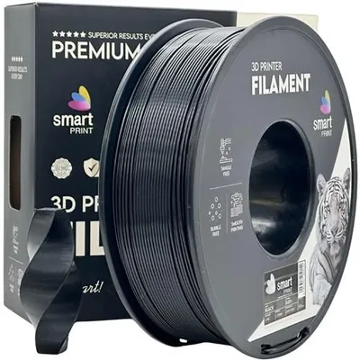 Zdjęcie produktu dla Filament ABS+ Black Czarny Smart Print Premium 1,75mm 1kg Drukarka 3D