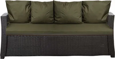 Obrázek produktu pro Polštáře na zahradní pohovku- Sedák 170x60x7, opěradlo 4*56x50|venkovní Ratanový polštář na pohovku Zelená|podsedák venkovní|Sedadlo pro 4 osoby