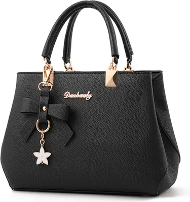 Produktbild von Damen Handtasche Schulterbeutel,Kunstleder Damenhandtaschen Frauen Stilvolle PolyurethanSchultertasche Taschen Umhängetasche Geschenke für Damen mit Viele Taschen Fächer (Black)