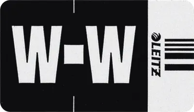 Produktbild von Orgacolor Buchstabensignal W VE=10x250 Stück schwarz