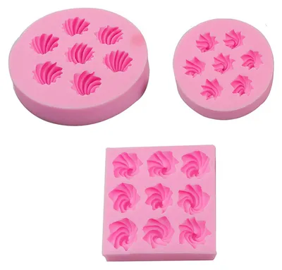 3er-Set Silikon-Backformen für Kuchen, Mousse und Fondant