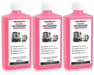 Produktbild von Wark24 Flüssig Entkalker 1L für Kaffeevollautomat Siemens, Phillips (3er Pack)
